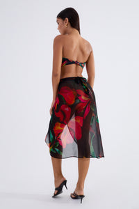 Orbit Wrap Skirt | Midnight Ruby