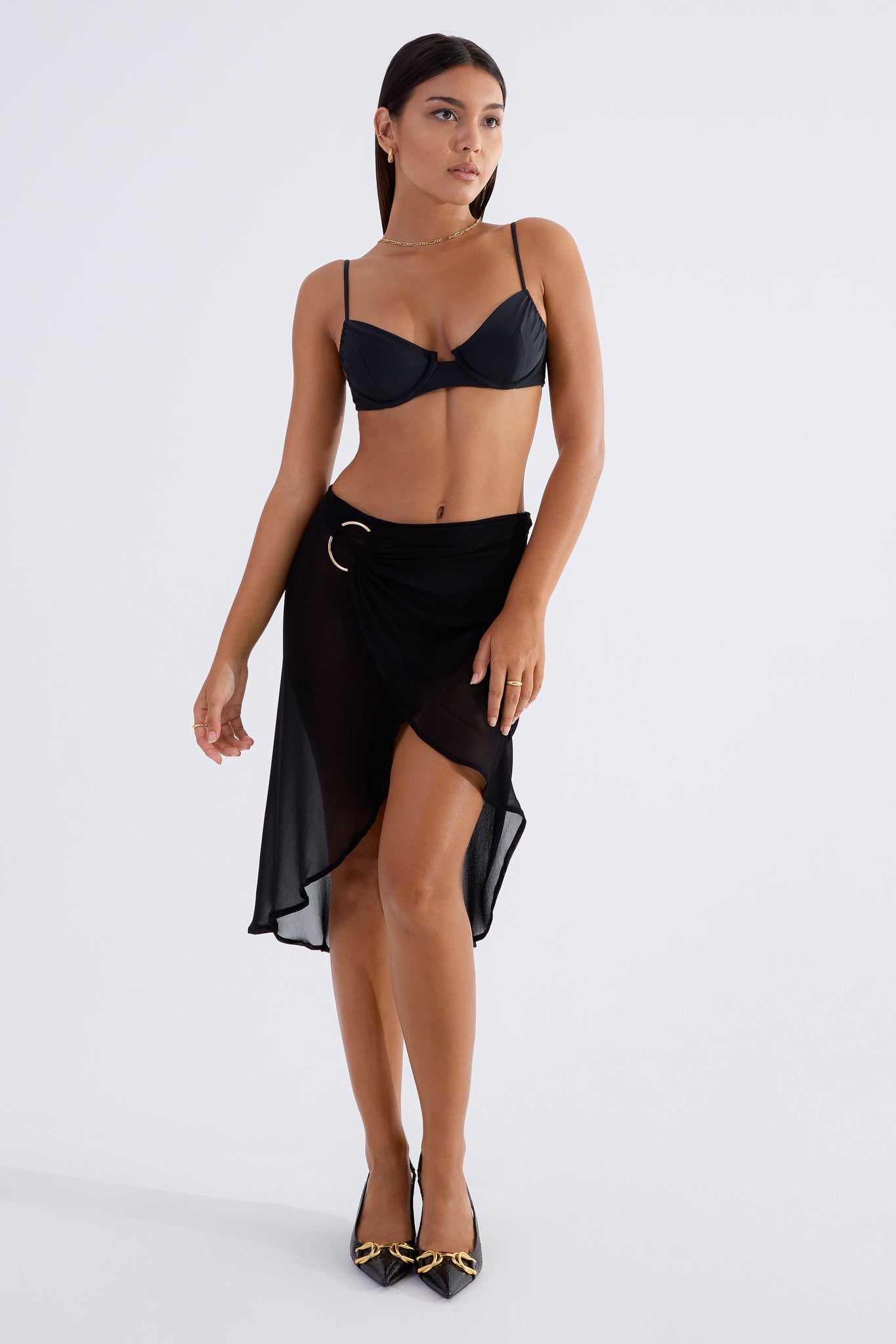Orbit Wrap Skirt - Volcanic Black