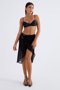 Orbit Wrap Skirt - Volcanic Black